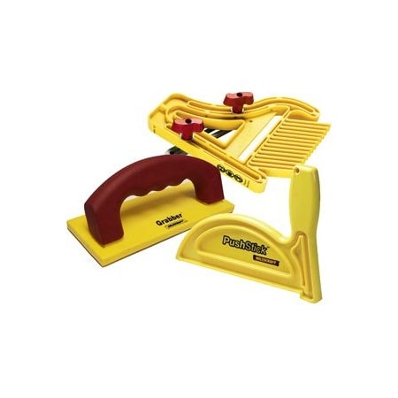 Milescraft Safety Bundle - Includes Feather Board, Push Stick, Grabber Push Block 7334